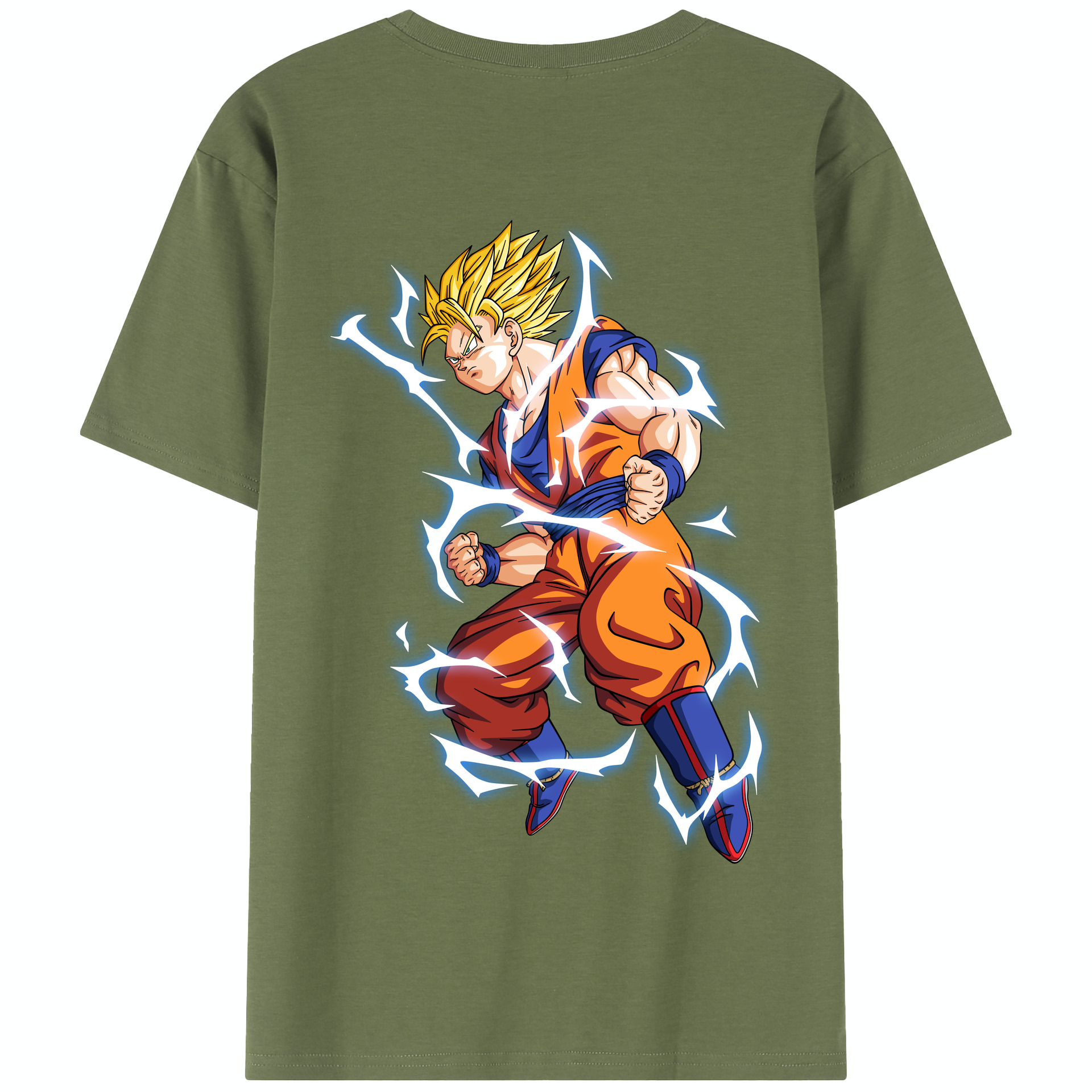 （画像用） ドラゴンボール 孫悟空（そん ごくう）Son Goku カカロット DRAGON BALL Kakarotto 綿100％半袖Tシャツ（背面プリント）